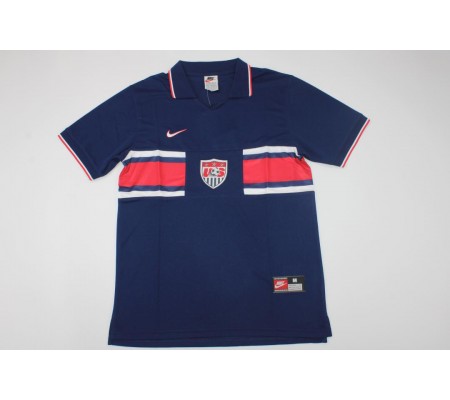 USA 1995 Away Dark Blue Soccer Jerseys